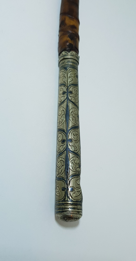 OSMANLI DÖNEMİ GÜMÜŞ SAPLI SUBAY KIRBACI 