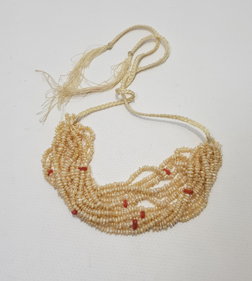 OSMANLI DÖNEMİ MERCANLI KUM İNCİ GERDANLIK 