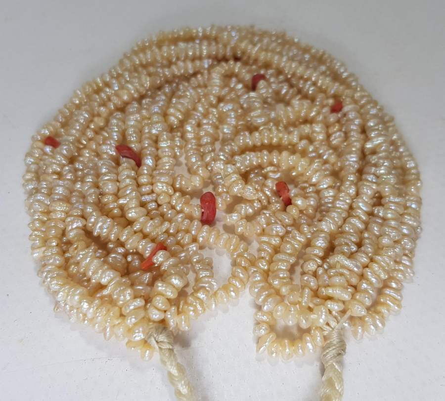 OSMANLI DÖNEMİ MERCANLI KUM İNCİ GERDANLIK 