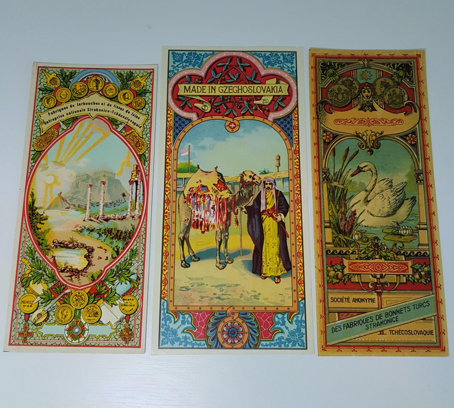 OSMANLI DÖNEMİ ÜÇ ADET FES ETİKETİ 