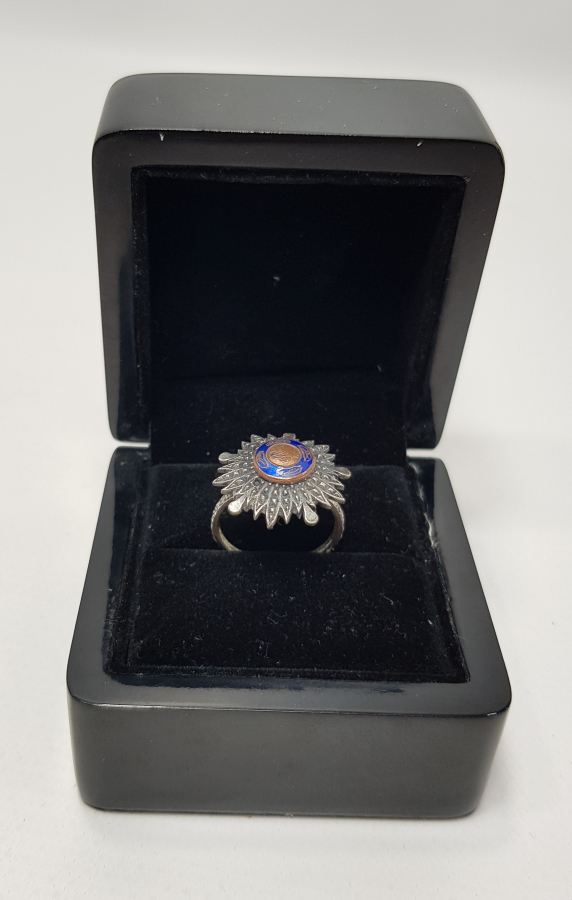 OSMANLI MİNYATÜR NİŞANDAN YAPILMIŞ GÜMÜŞ YÜZÜK 