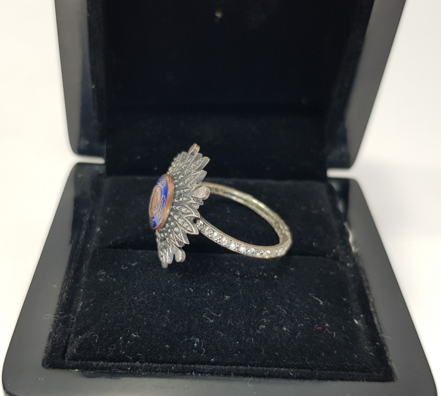 OSMANLI MİNYATÜR NİŞANDAN YAPILMIŞ GÜMÜŞ YÜZÜK 