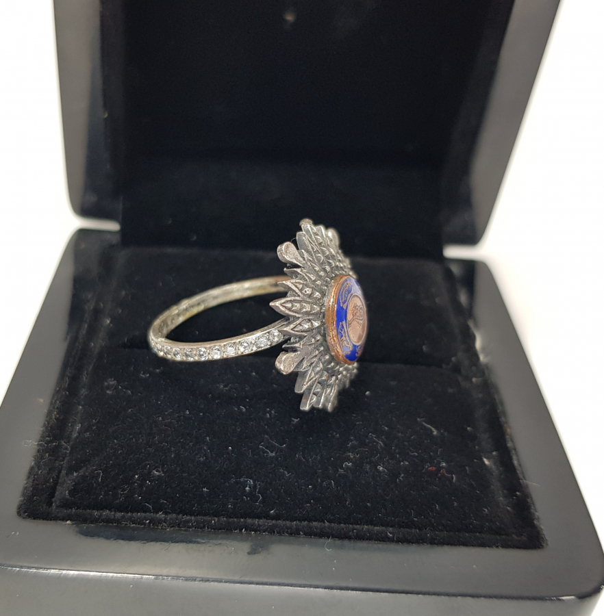 OSMANLI MİNYATÜR NİŞANDAN YAPILMIŞ GÜMÜŞ YÜZÜK 