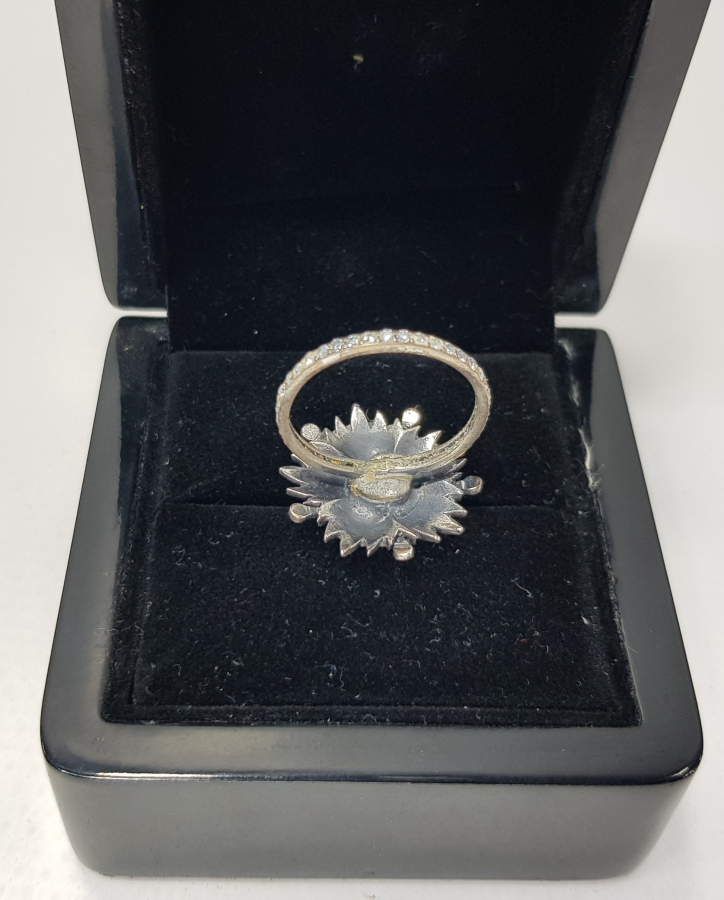 OSMANLI MİNYATÜR NİŞANDAN YAPILMIŞ GÜMÜŞ YÜZÜK 