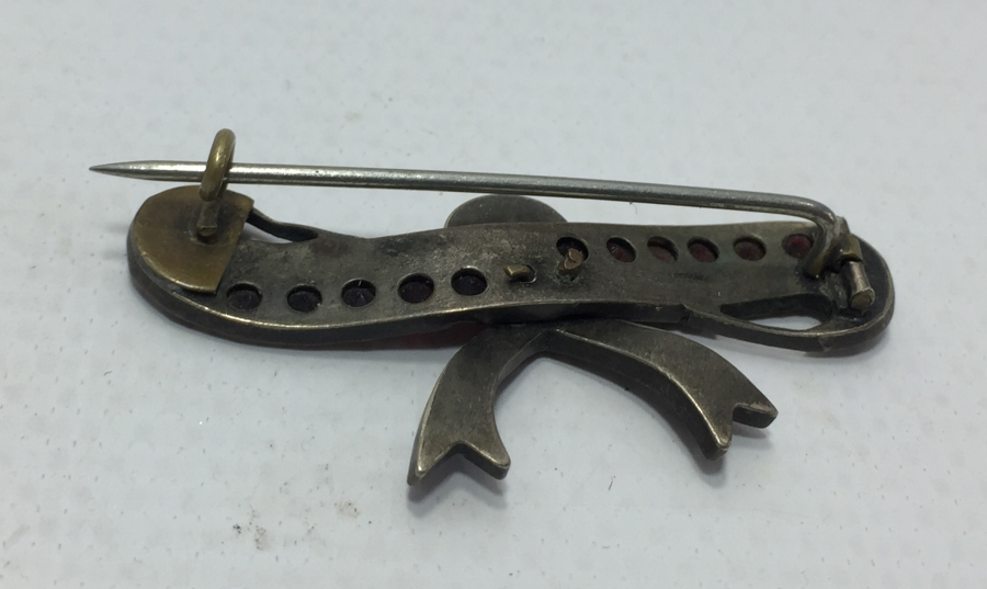 1900 BAŞLARI LAL TAŞLI ALTIN BROŞ