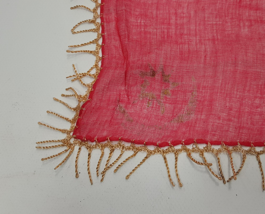 DÖRT KÖŞESİ YALDIZLI OSMANLI BAYRAĞI BASKILI SANCAK TİPİ İPEK PANO