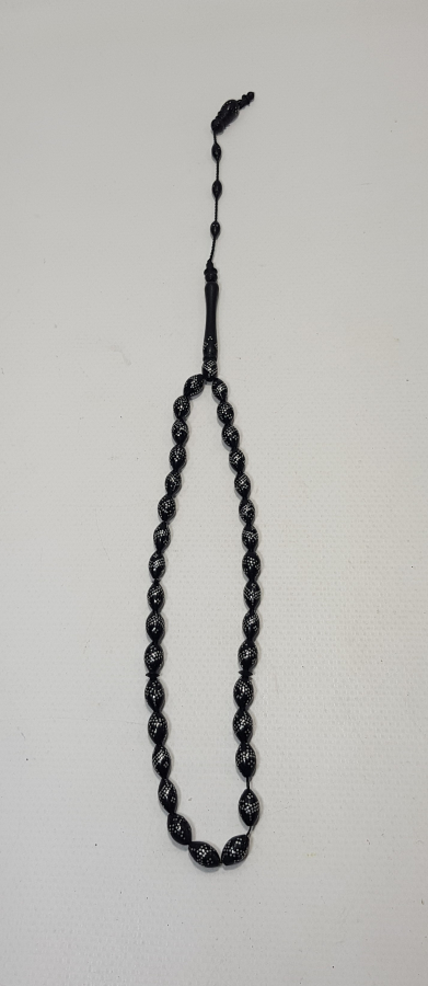 GÜMÜŞ ÇAKMA ABANOZ TESBİH 