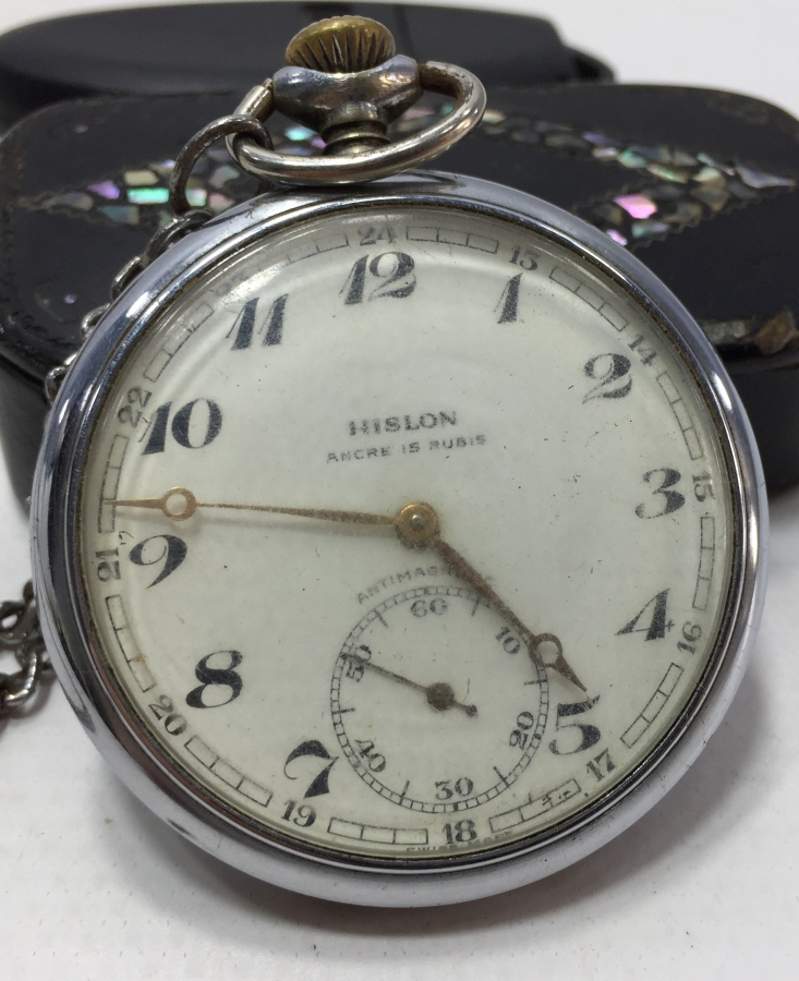 HİSLON MARKA KURMALI CEP SAATİ