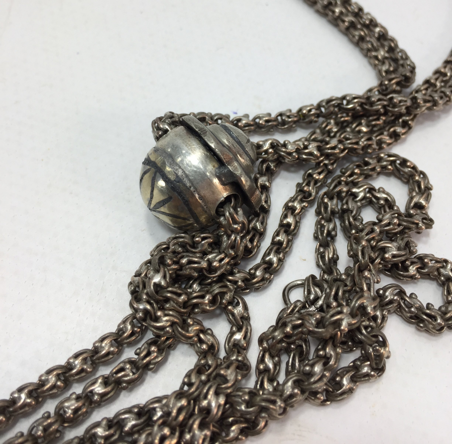 OSMANLI DÖNEMİ ARNAVUT ZİNCİRİNDEN GÜMÜŞ CEP SAATİ KÖSTEĞİ