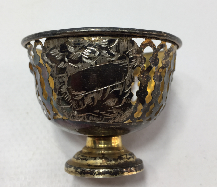 OSMANLI DÖNEMİ DEVLET ARMALI VE TUĞRALI GÜMÜŞ FİNCAN ZARFI