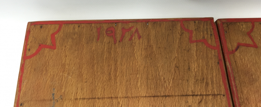 TAMAMI EL YAPIMI KIRLANGIÇ GEÇME VE EL BOYAMA 1928 TARİHLİ TAVLA