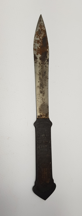 1911-1912 TÜRK İTALYAN SAVAŞI HATIRASI ZARF AÇACAĞI 