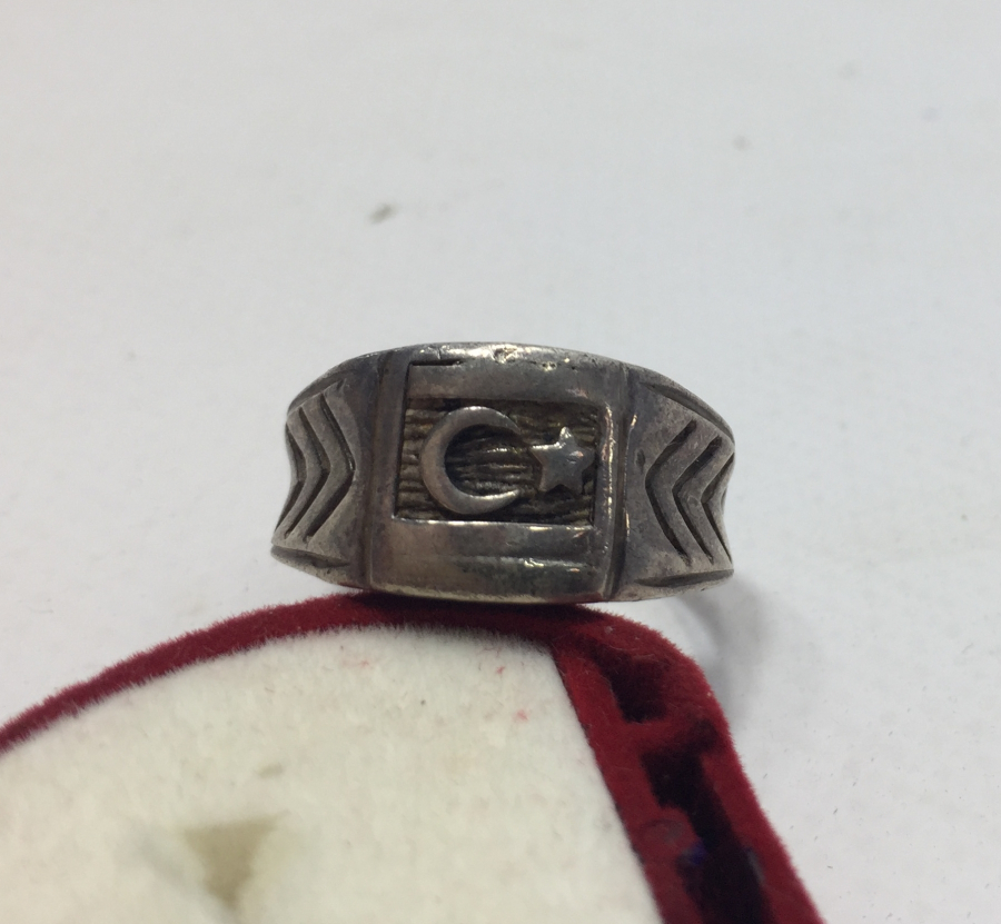 AY YILDIZLI GÜMÜŞ YÜZÜK