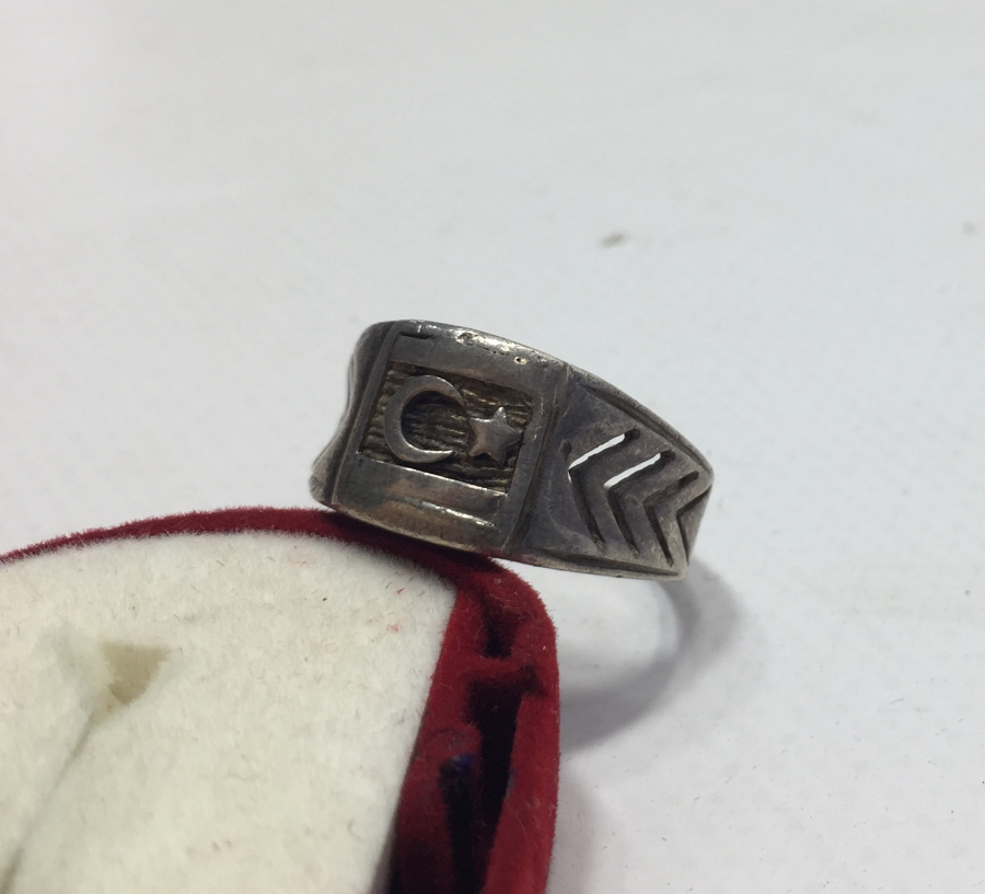 AY YILDIZLI GÜMÜŞ YÜZÜK