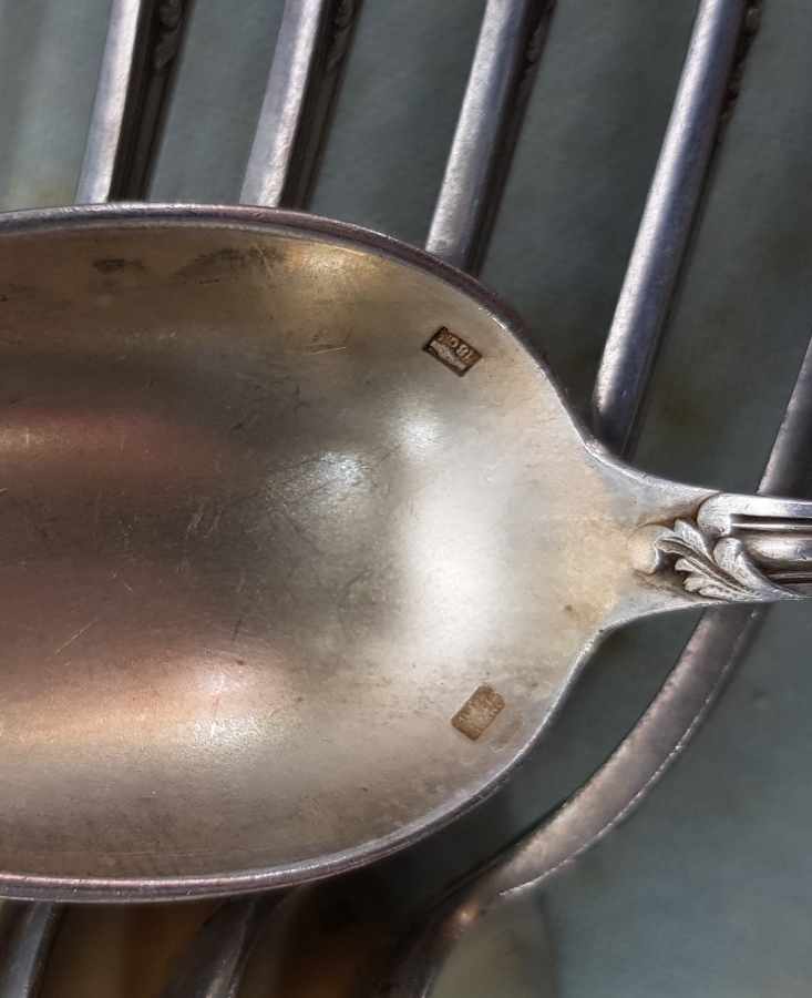 KUTUSUNDA GÜMÜŞ KAPLAMA TATLI KAŞIĞI SETİ 