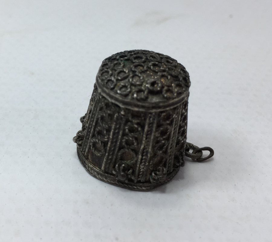 OSMANLI DÖNEMİ GÜHERZE İŞÇİLİKLİ GÜMÜŞ TERZİ YÜKSÜĞÜ