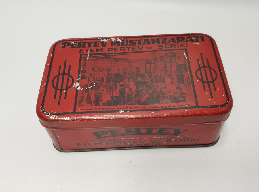 PERTEV MÜSTAHZARATI TENEKE KUTU 