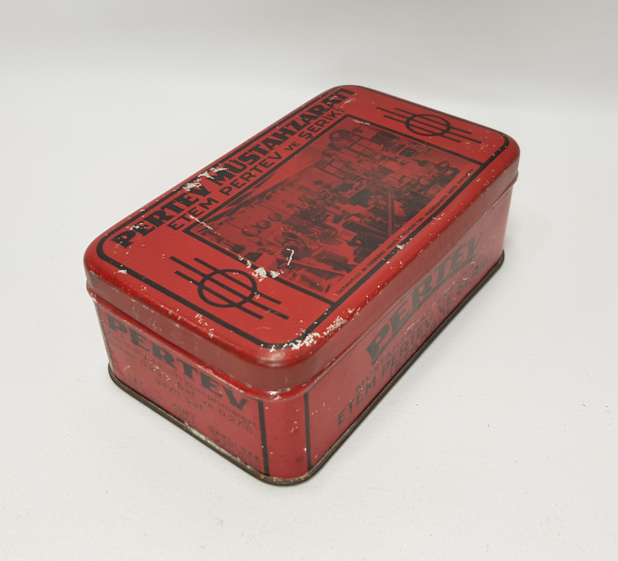 PERTEV MÜSTAHZARATI TENEKE KUTU 