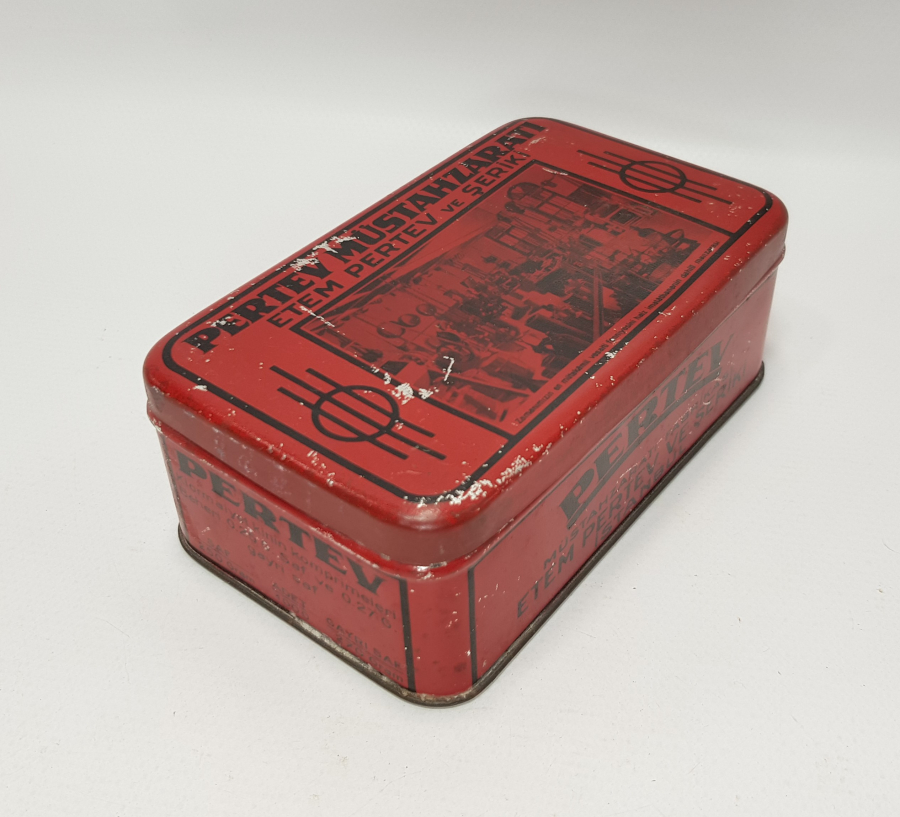 PERTEV MÜSTAHZARATI TENEKE KUTU 