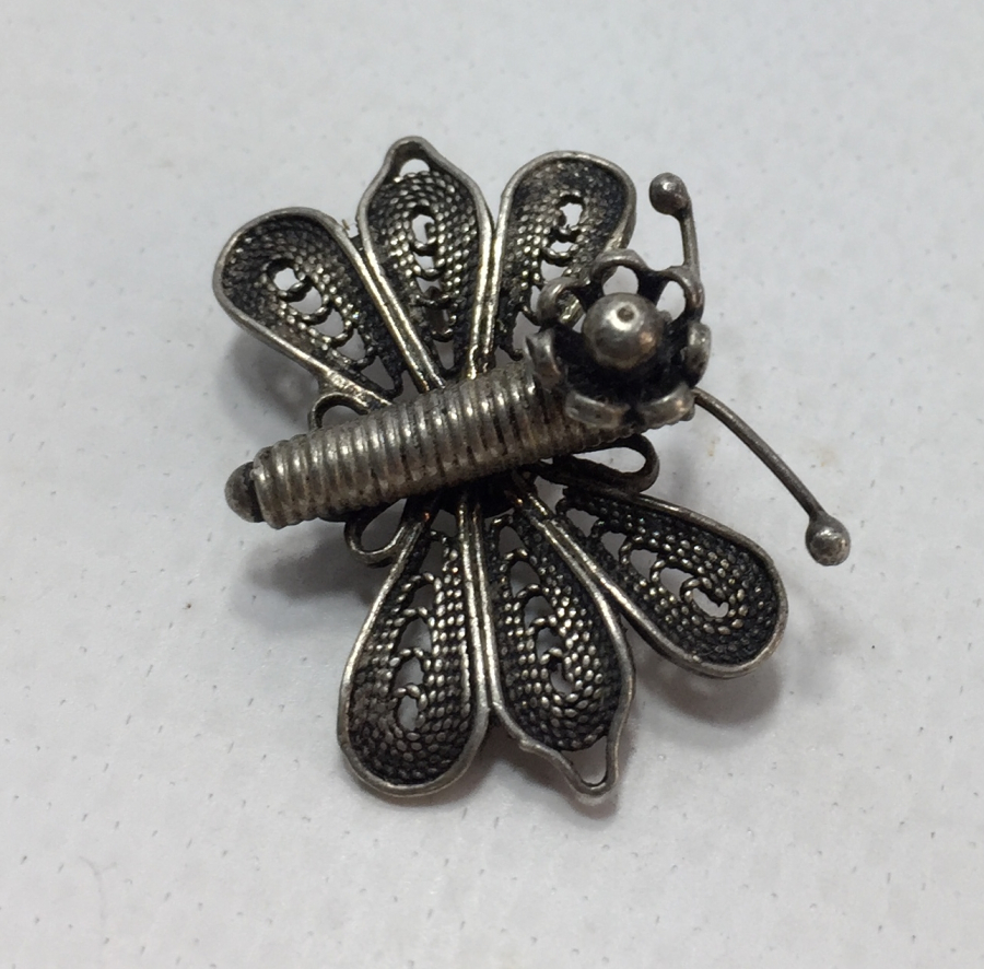 TELKARİ İŞÇİLİKLİ GÜMÜŞ BROŞ