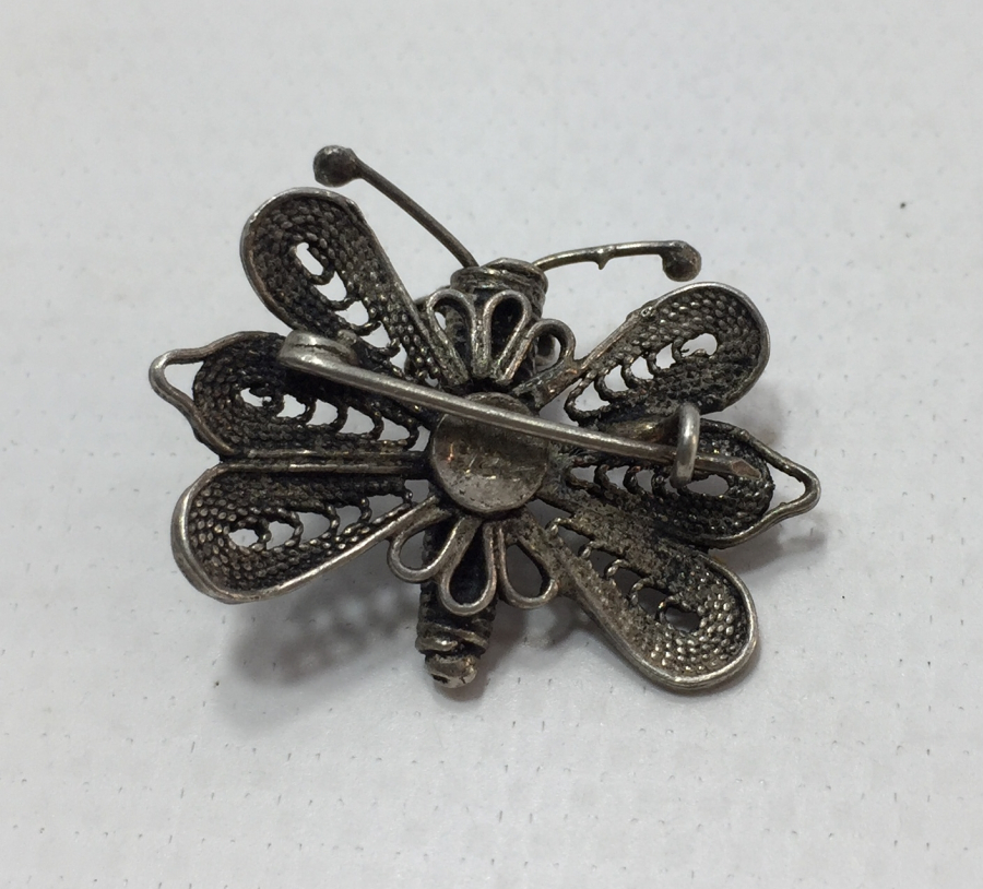 TELKARİ İŞÇİLİKLİ GÜMÜŞ BROŞ