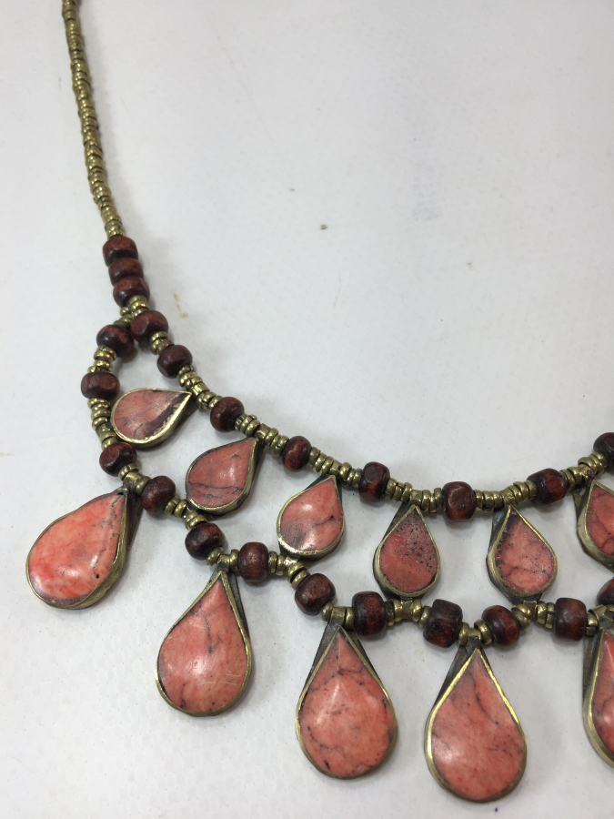 ÜZERİ DOĞAL TAŞLI TÜRKMEN İŞİ GERDANLIK