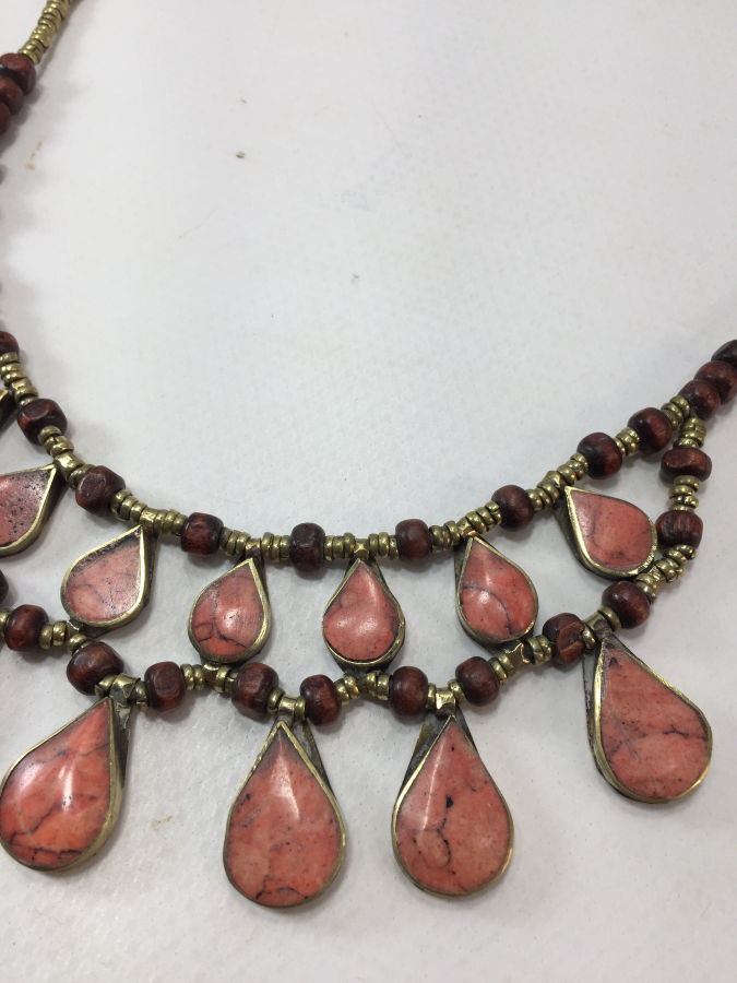 ÜZERİ DOĞAL TAŞLI TÜRKMEN İŞİ GERDANLIK