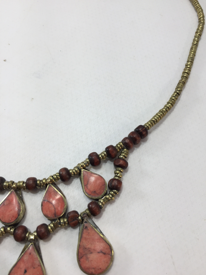 ÜZERİ DOĞAL TAŞLI TÜRKMEN İŞİ GERDANLIK