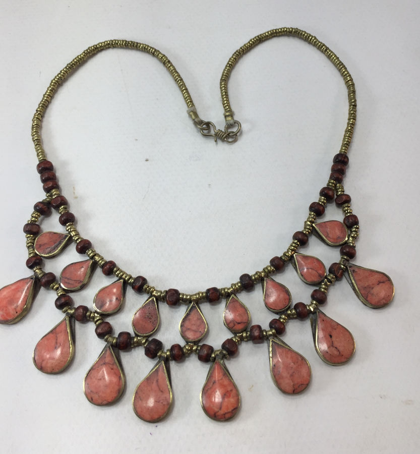 ÜZERİ DOĞAL TAŞLI TÜRKMEN İŞİ GERDANLIK