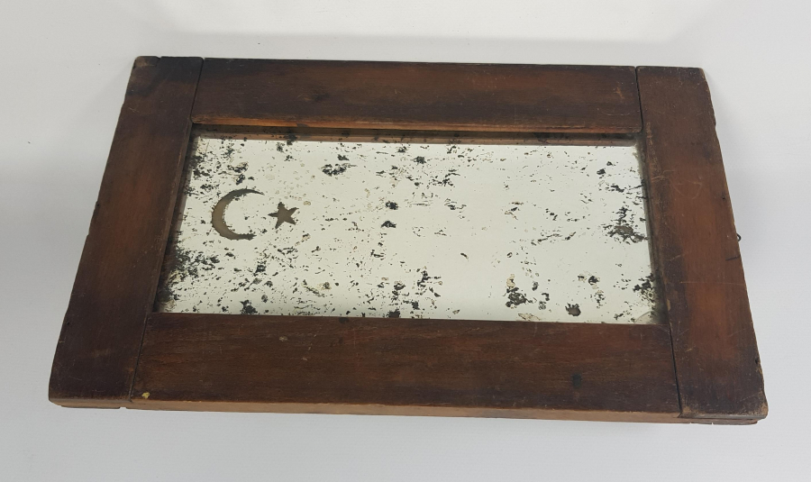 OSMANLI DÖNEMİ AY YILDIZ BAYRAKLI AYNA 