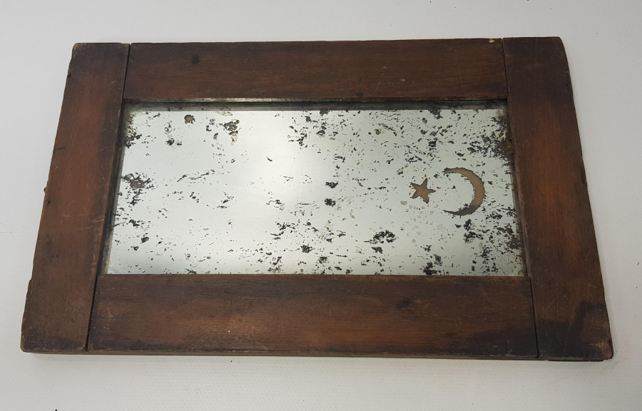 OSMANLI DÖNEMİ AY YILDIZ BAYRAKLI AYNA 