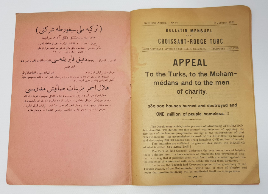 15 OCAK 1923 TÜRKİYE HİLALİ AHMER MECMUASI 