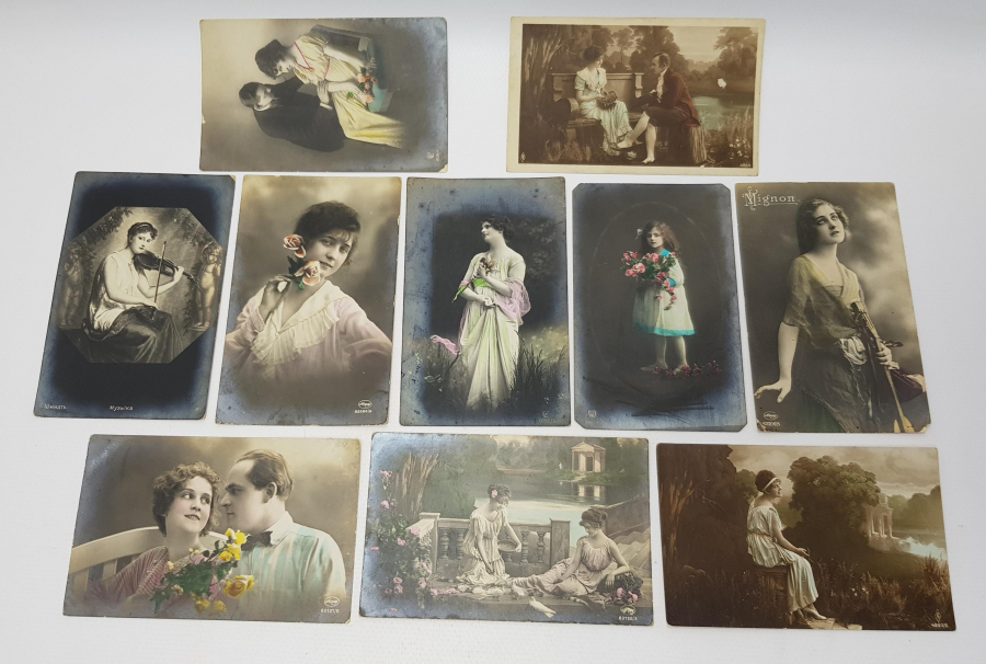 BAZILARI OSMANLICA YAZILI 10 ADET SEVDA KARTPOSTALI