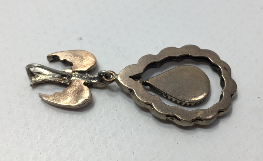 ELMAS TAŞLI KUŞLU KOLYE UCU