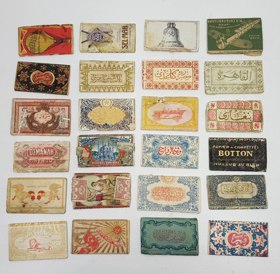 OSMANLI DÖNEMİ 24 ÇEŞİT SİGARA KAĞITLARI LOTU 