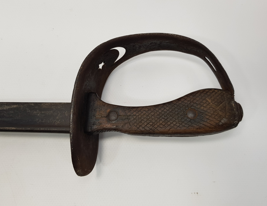 OSMANLI DÖNEMİ AY YILDIZ BALÇAKLI SERİ NUMARALI SÜVARİ SUBAY KILICI