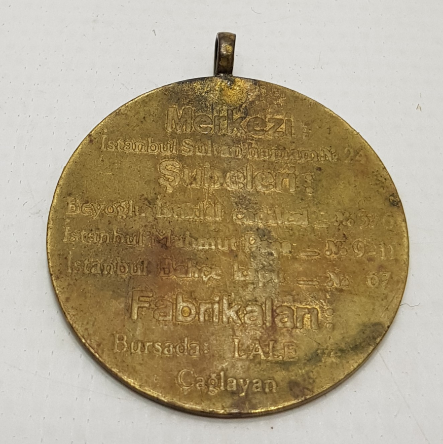 SİPAHİZADE HASAN HÜSNÜ BURSA PAZARI MADALYON