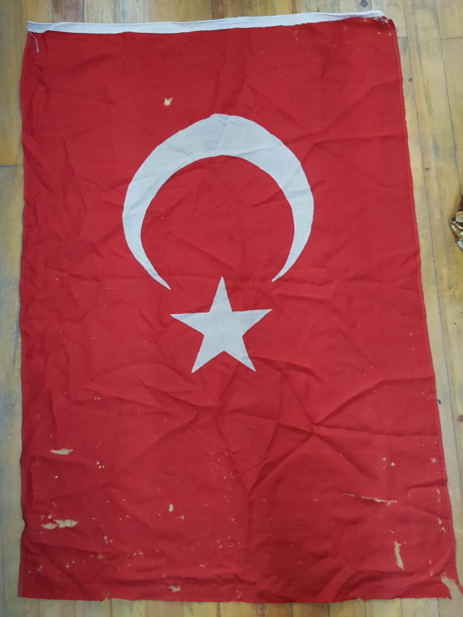 CUMHURİYET İLK DÖNEM BÜYÜK BOY YÜN BAYRAK