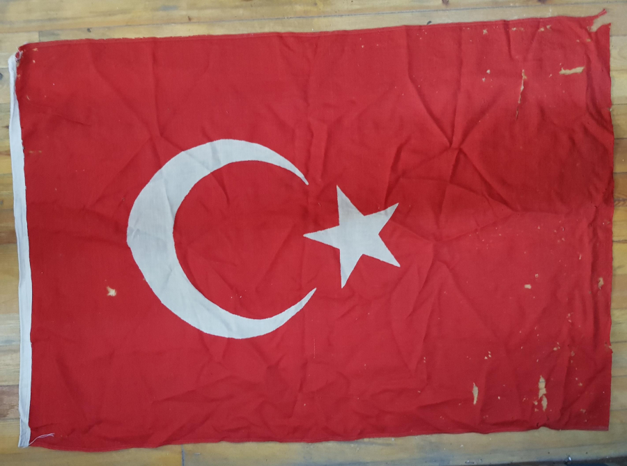 CUMHURİYET İLK DÖNEM BÜYÜK BOY YÜN BAYRAK