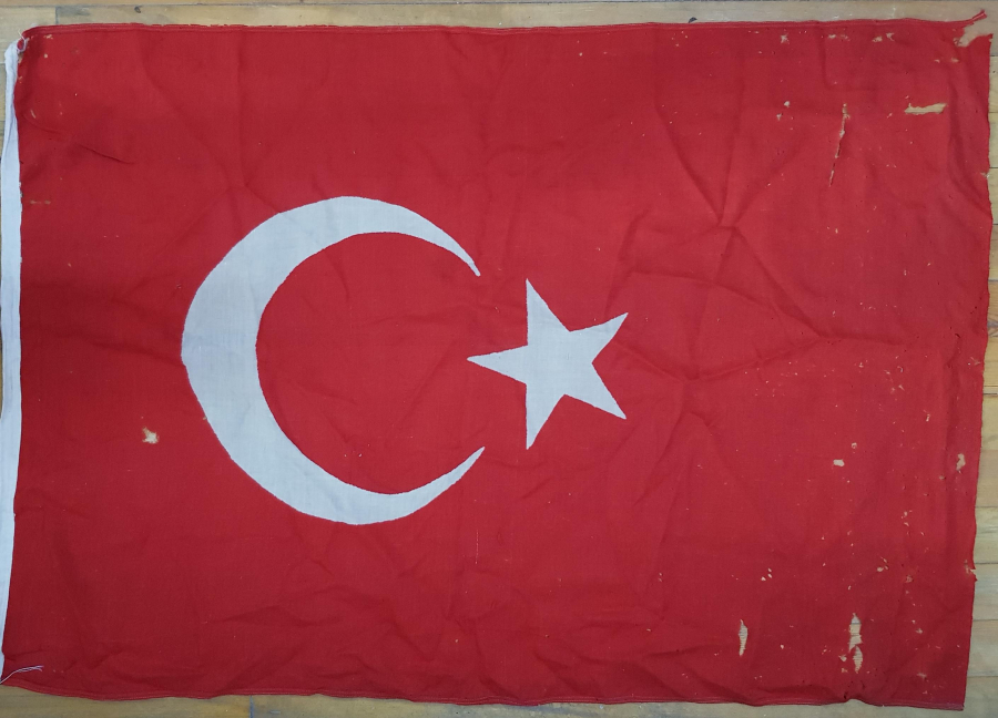 CUMHURİYET İLK DÖNEM BÜYÜK BOY YÜN BAYRAK