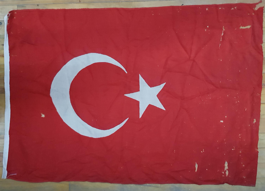 CUMHURİYET İLK DÖNEM BÜYÜK BOY YÜN BAYRAK