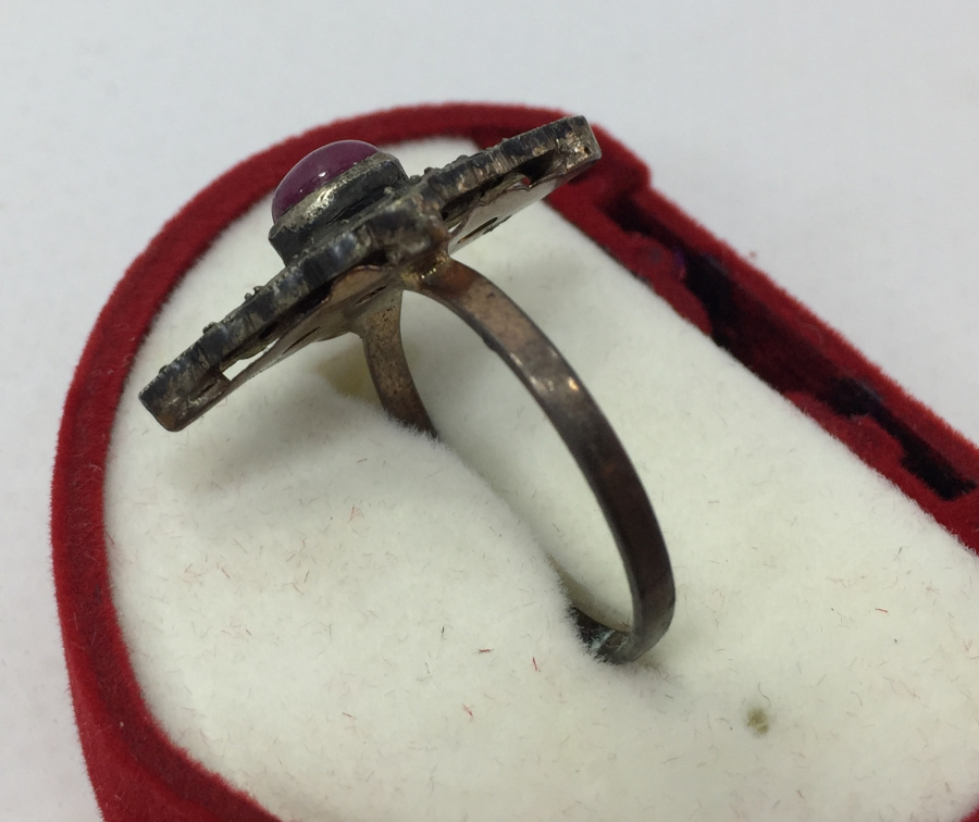 ELMAS TAŞLI ANTİKA BAYAN YÜZÜĞÜ