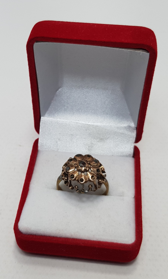 OSMANLI DÖNEMİ GÜL MODELİ ELMAS YÜZÜK 