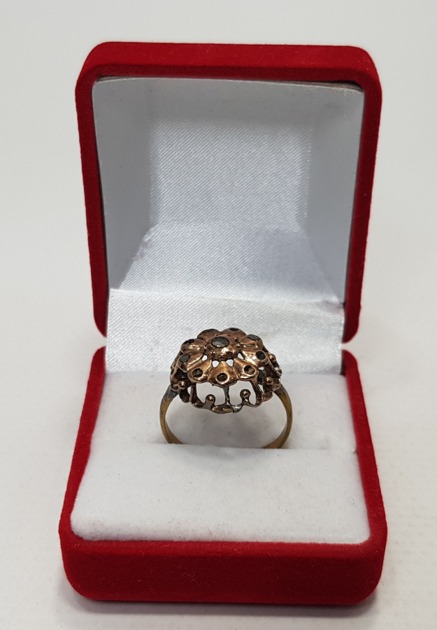 OSMANLI DÖNEMİ GÜL MODELİ ELMAS YÜZÜK 