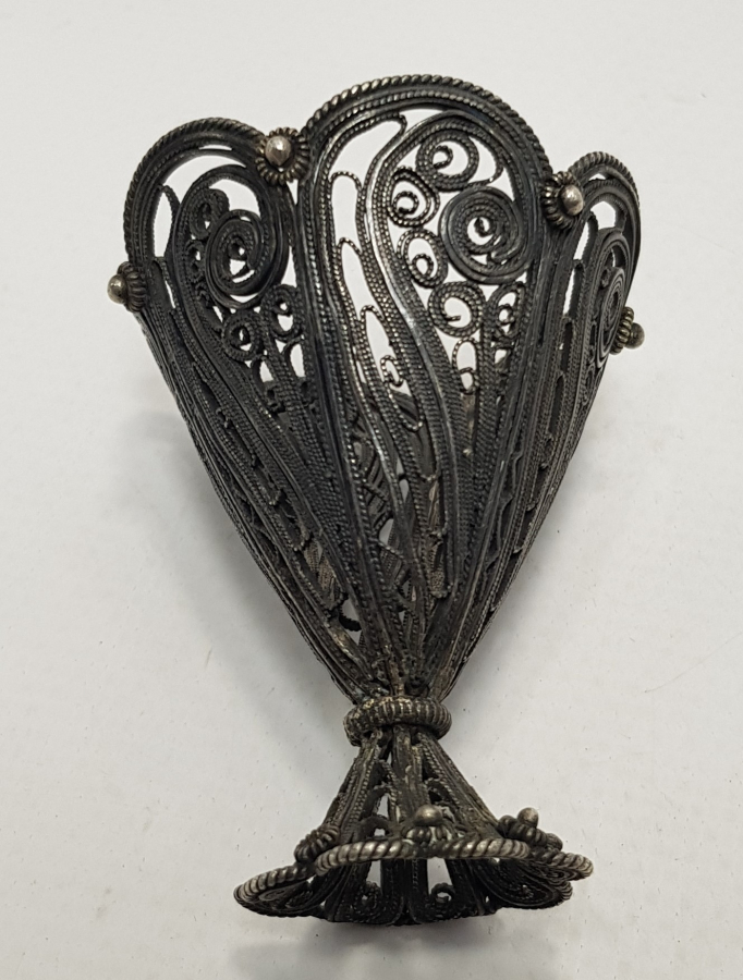 OSMANLI DÖNEMİ TELKARİ GÜMÜŞ FİNCAN ZARFI