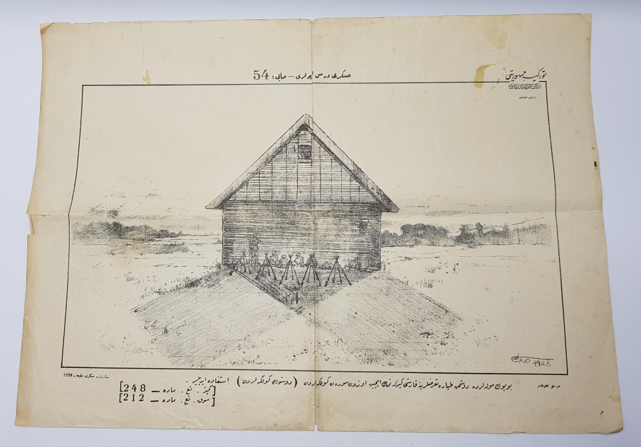 OSMANLICA ASKERİ LEVHA: DÜŞMAN TAYYARE TAARRUZLARINDAN KORUNMAK İÇİN