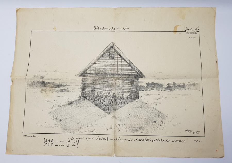 OSMANLICA ASKERİ LEVHA: DÜŞMAN TAYYARE TAARRUZLARINDAN KORUNMAK İÇİN