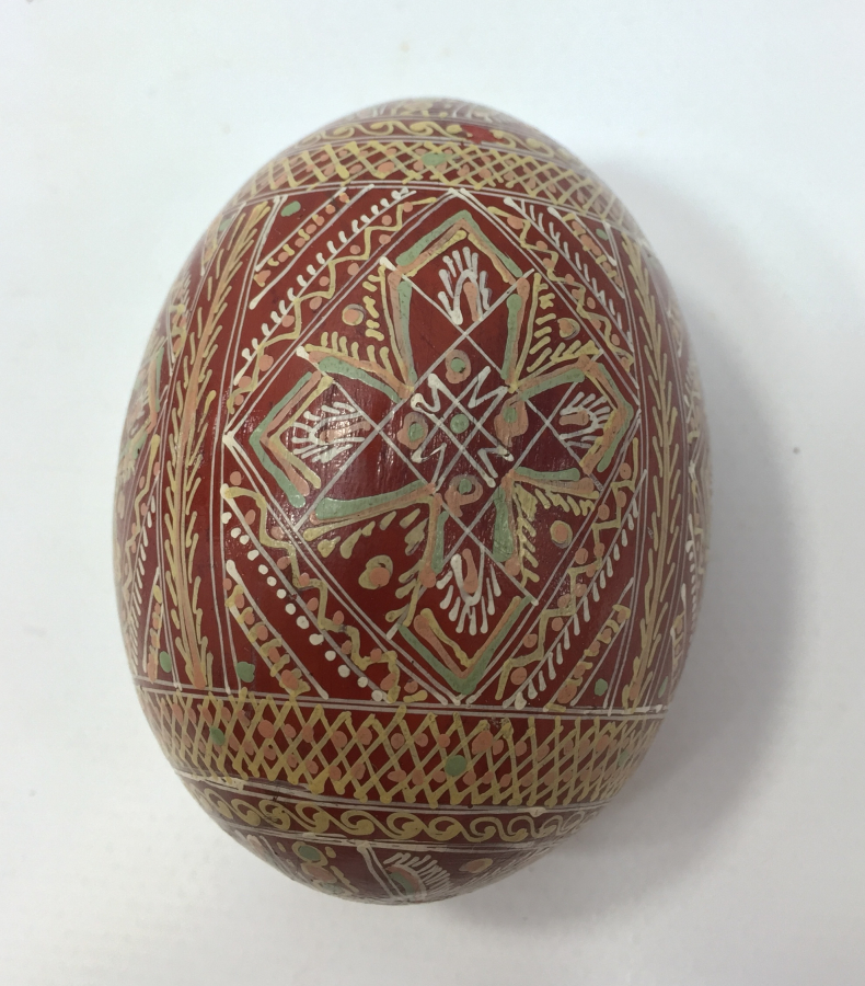 TAMAMI EL BOYAMA AHŞAP PASKALYA YUMURTASI