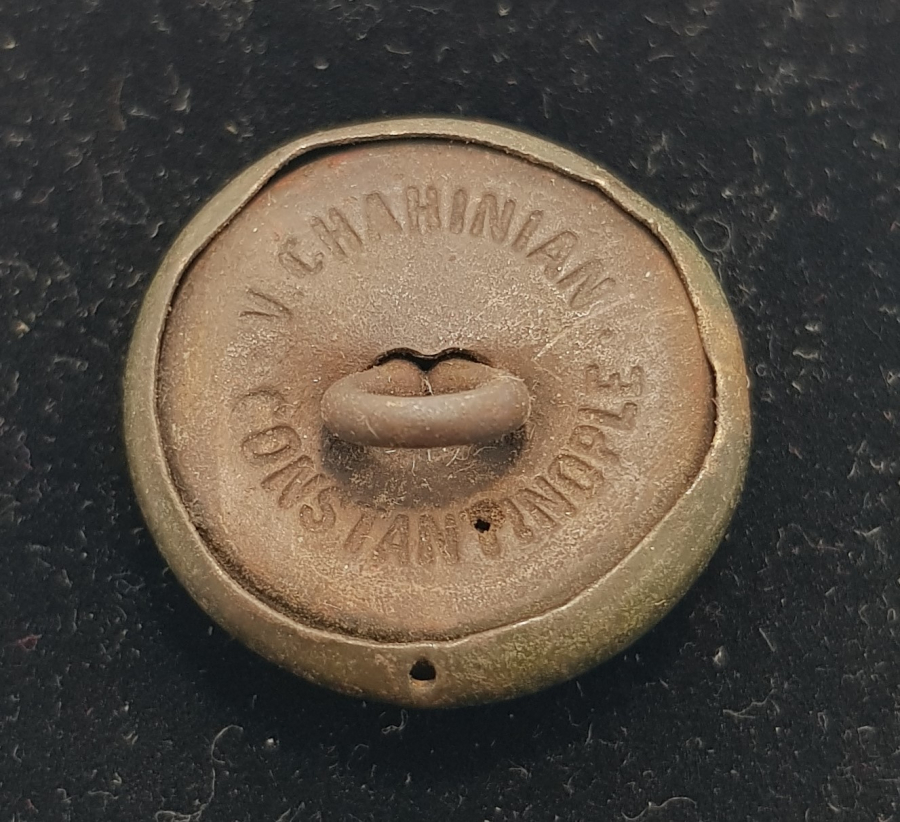 V. ŞAHİNYAN CONSTANTINOPLE YAZILI OSMANLI SUBAY DÜĞMESİ