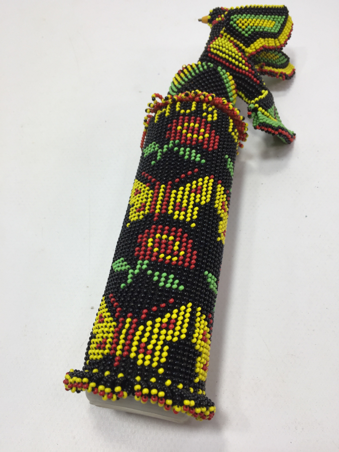 BONCUK İŞİ ANTİKA KOLONYA ŞİŞESİ KABI